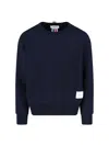 Thom Browne Logo Ribbon Sweatshirt In Blue