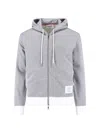 Thom Browne Felpa In Cotone Grigio Uomo