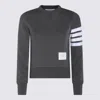 Thom Browne Dark Grey Cotton Knitwear In Gray