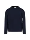 Thom Browne 4 Bar Sweaters And Cardigans In Blue