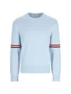 Thom Browne Logo Sweater In Blue