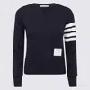 Thom Browne Pullover Sweatshirt With Engineered 4 Bar In Classic Loopback Clothing In Blue