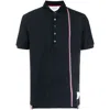 Thom Browne Rwb Stripe Polo Shirt In Blue