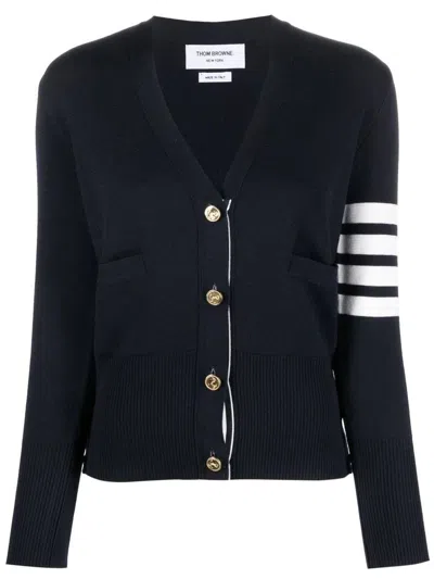 Thom Browne 4bar Cardigan In Navy