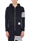 Thom Browne Striped Cotton Sweatshirt In Blue