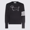 Thom Browne Sweaters Blue And Green In Black