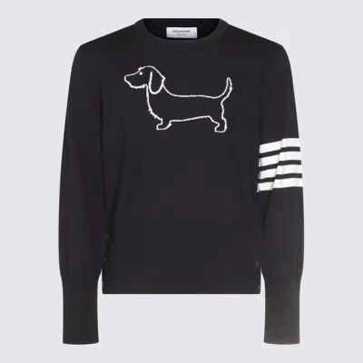 Thom Browne Sweaters Blue And Green In Black
