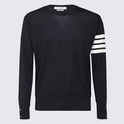 Thom Browne Sweaters Blue And Green In Black