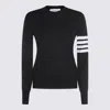 Thom Browne Sweaters Blue And Green In Black