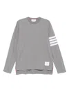 Thom Browne Cotton 4-bar Striped T-shirt In Gray