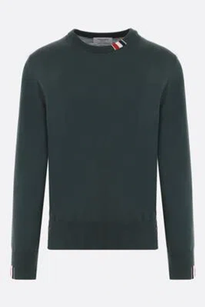 Thom Browne Merino Pullover In Green