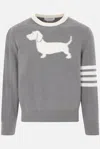 Thom Browne 4-bar Hector Sweaters And Cardigans In Grey