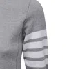Thom Browne Womens Classic Sweatshirt In Classic Loop With Engineered 4 Bar In Grey