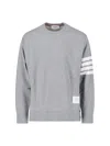 Thom Browne Classic 4-bar French Terry Sweatshirt In Grey