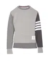 Thom Browne "funmix Classic Loopback 4-bar" Sweatshirt In Grey