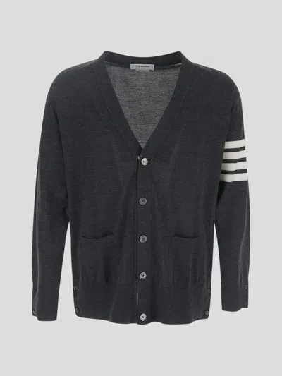 Thom Browne Cardigan In Grey