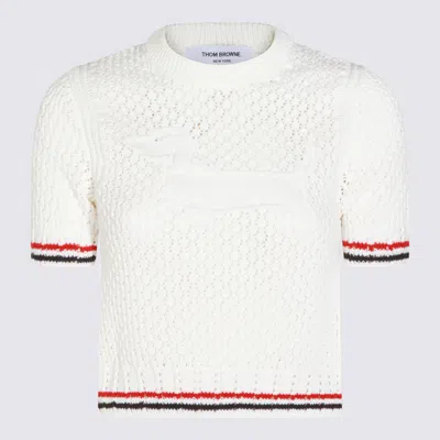 Thom Browne Sweaters Light And Natural In White