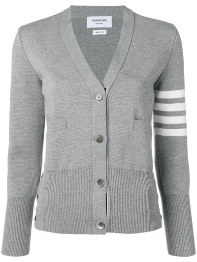 Thom Browne Woman Cardigan Light Grey Size 00 Cashmere In Gray