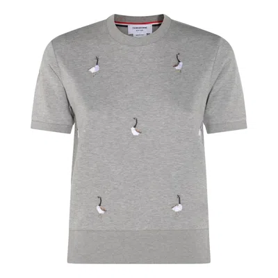 THOM BROWNE SWEATERS LT GREY