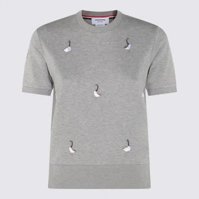 THOM BROWNE SWEATERS LT GREY