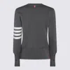 Thom Browne Dark Grey Wool Knitwear In Gray
