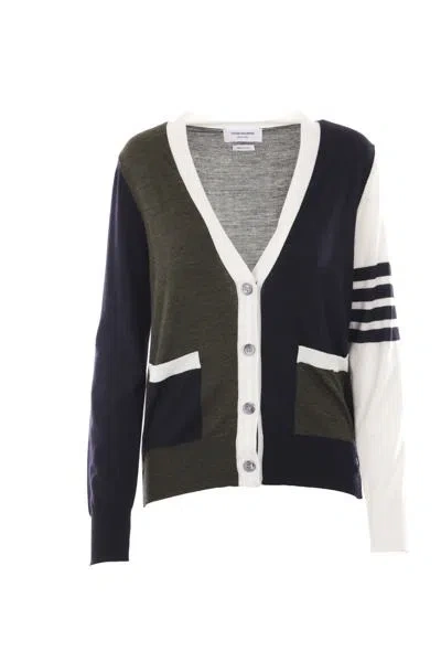 Thom Browne Sweaters In Navy+green+white