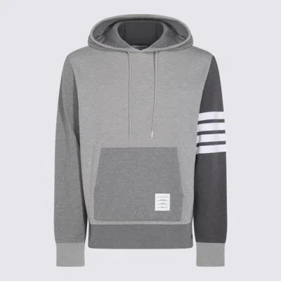 THOM BROWNE SWEATERS TONAL GREY