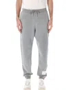 Thom Browne Rwb Stripe Loopback Sweatpants In Gray