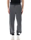 Thom Browne Solid Loopback Jersey 4-bar Sweatpants In Gray