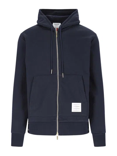 Thom Browne Zip Sweatshirt In Blue