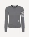 Thom Browne Gray Cotton Sweatshirt In Gray
