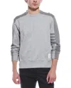 Thom Browne Melange Grey Cotton Sweatshirt In Grey