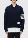 Thom Browne Zip-up Sweatshirt In Blue