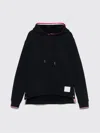 Thom Browne Oversized Hoodie Pullover With Rwb Tipping Stripe In Chunk In Black