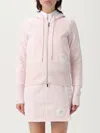 Thom Browne Cotton Hoodie With Drawstring Hood And Pockets In Pink