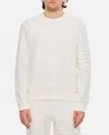 Thom Browne Crew-neck White Sweatshirt With Raised Seams In White
