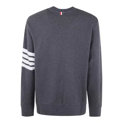 Thom Browne Sweatshirt With 4bar In Loop Back Men In Gray