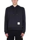 Thom Browne Embroidered Hoodie With Drawstring