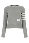 Thom Browne Loopback Jersey Knit Engineered 4-bar Stripe Classic Crewneck Pullover In 055