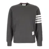 Thom Browne Classic Loopback 4-bar Sweatshirt Gray