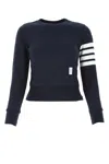 Thom Browne 4-bar Stripe Crewneck Sweatshirt In Blue