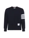 Thom Browne Engineered 4-bar Cotton Sweatshirt In Blue