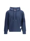 Thom Browne Blue Solid Loopback Overdyed 4-bar Hoodie In Blue
