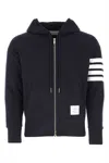 Thom Browne Striped Cotton Sweatshirt In Blue
