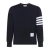 Thom Browne Classic 4-bar Sweatshirt In Blue