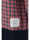 Thom Browne Checked Jacquard Crew-neck Sweatshirt In Rwbwht