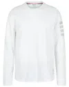 Thom Browne White Milano Cotton 4-bar T-shirt