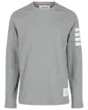 Thom Browne Gray 4-bar Stripe Long Sleeve T-shirt