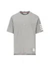 Thom Browne Cotton 4-bar Short Sleeve T-shirt In Grey