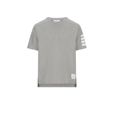 Thom Browne T-shirt Avec Bandes In Gray